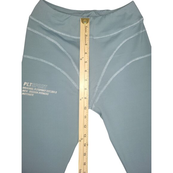 PrettyLittleThing Steel Blue Stitch Detail Gym Leggings Womens Size 6 - Picture 7 of 9